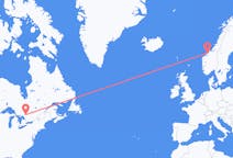 Flyrejser fra Nordbugten, Canada til Kristiansund, Norge