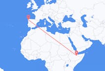 เที่ยวบิน จาก จิจีก้า, เอธิโอเปีย ถึงซานติอาโก เด กอมโปสเตลา, สเปน