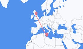 Flyrejser fra Libyen til England