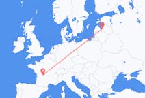 Loty z Riga, Łotwa do Limoges, Francja