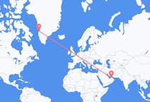 来自阿拉伯联合酋长国出发地 杜拜目的地 格陵兰阿西亚特的航班