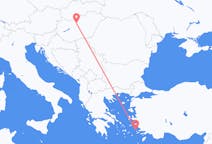 Flyreiser fra Leros, Hellas til Budapest, Ungarn