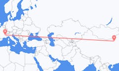 出发地 中国呼和浩特市目的地 法国格勒诺布尔的航班