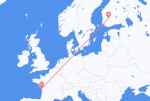 Vluchten van Tampere, Finland naar La Rochelle, Frankrijk