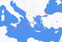 Vluchten van Istanboel, Turkije naar Malta, Malta