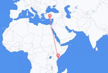 Flyg från Lamu, Kenya till Gazipaşa, Turkiet