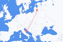 Vluchten van Kaunas, Litouwen naar Pescara, Italië