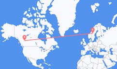 Flyreiser fra Dawson Creek, Canada til Östersund, Sverige