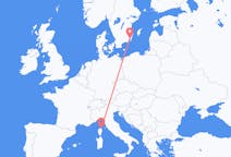 Flights from Bastia, France to Kalmar, Sweden