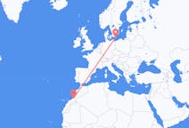 Flights from Guelmim, Morocco to Bornholm, Denmark