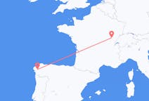Loty z Dole, Francja do Santiago de Compostela, Hiszpania