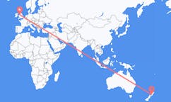 Flyg från Palmerston North, Nya Zeeland till Liverpool, England
