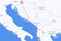 Vluchten van Korfoe, Griekenland naar Zagreb, Kroatië