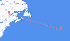 Flyg från Saguenay, Kanada till Graciosa, Portugal