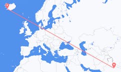 航班从印度坎普尔市到雷克雅维克市，冰岛塞尔