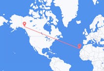 Flyg från Whitehorse, Kanada till Teneriffa, Spanien