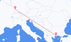 프랑스 스트라스부르에서 출발해 그리스 카발라현으로(으)로 가는 항공편