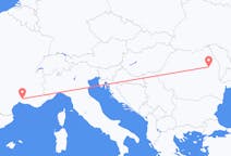 Vluchten van Nîmes, Frankrijk naar Bacau, Roemenië