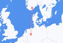 Vols de Kristiansand, Norvège à Dortmund, Allemagne