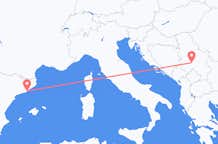 Vluchten van Barcelona, Spanje naar Kraljevo, Servië