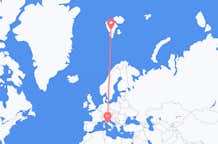 Flyg från Rom till Svalbard