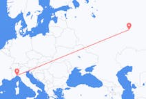 Fly fra Nizjnekamsk til Genova