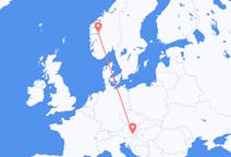 Vuelos de sogndal, Noruega a Graz, Austria