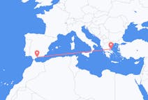 ギリシャのから スキアトス島、スペインのへ マラガフライト