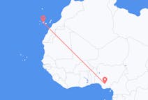 Flug frá Asaba til Tenerife