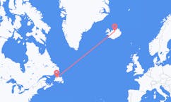 Flyg från Deer Lake, Kanada till Akureyri, Island