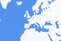 西班牙从阿胡伊飞往西班牙目的地 斯德哥尔摩的航班