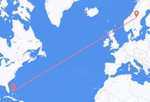 Flüge von Marschhafen, die Bahamas nach Östersund, Schweden
