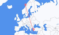Flights from Brønnøysund, Norway to Rhodes, Greece