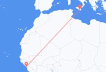 Flyg från Conakry, Guinea till Comiso, Italien