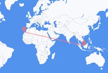 Flyreiser fra Kuching, Malaysia til Lanzarote, Spania