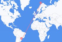 Flyrejser fra Porto Alegre, Brasilien til Bardufoss, Norge