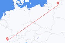 Loty z Wilno, Litwa do Genewy, Szwajcaria