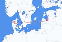 Vuelos de riga, Letonia a Karup, Dinamarca