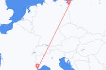Flyg från Szczecin, Polen till Nice, Frankrike