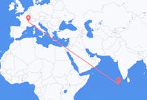 Flights from Malé, Maldives to Lyon, France