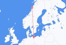 Fly fra Mosjøen til Szczecin
