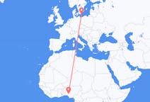 Flights from Akure, Nigeria to Bornholm, Denmark