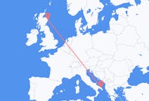 Flyreiser fra Aberdeen, Skottland til Brindisi, Italia