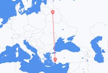 出发地 白俄罗斯出发地 明斯克目的地 土耳其达拉曼的航班