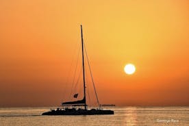 Coucher de soleil à Dénia depuis le catamaran Mundo Marino
