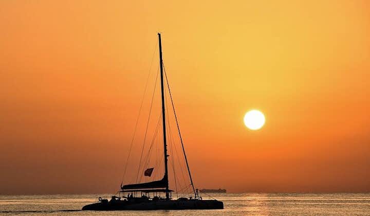 Sunset in Dénia from the Catamaran Mundo Marino