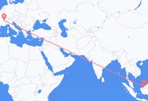 Flyg från Sibu, Malaysia till Genève, Schweiz
