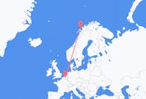 Flights from from Andenes to Brussels