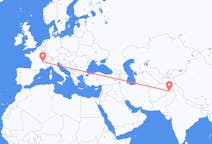Flyrejser fra Peshawar, Pakistan til Lyon, Frankrig