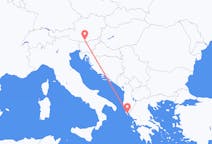 Fly fra Klagenfurt til Korfu